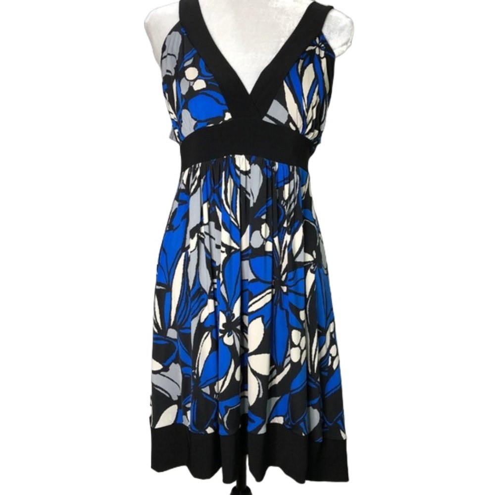 Vintage  Faith 21 sleeveless V-neck & back dress made USA easy care travel